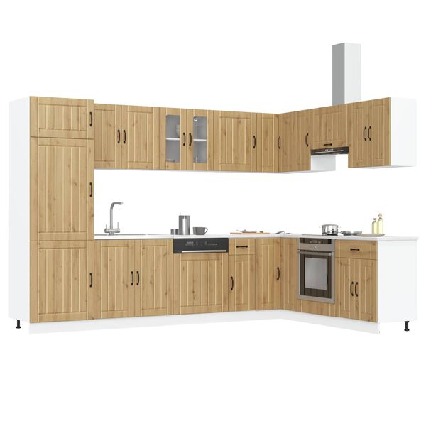 vidaXL Mobile da cucina con porta Lucca Bianco 80 x 46 x 81,5 cm