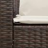 vidaXL Divano da Giardino con Cuscini in Polyrattan Marrone