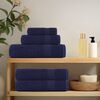 vidaXL Asciugamani da bagno FROGN 10 pz Blu navy 30x30 cm 360 g/m&sup2;