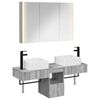vidaXL Set di Armadi da Bagno 4 pz Sonoma grigio Legno ingegnerizzato
