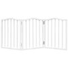 vidaXL Cancello per Cani Pieghevole 3 Pannelli Bianco 150 cm Pioppo