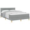 vidaXL Letto a molle con cuscino Grigio chiaro 160 x 200 cm Tessuto