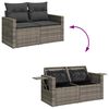 vidaXL Set Divano da Giardino con cuscino 12 pcs Grigio polyrattan