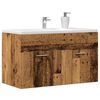 vidaXL Mobile da Bagno Legno Antico 80x38,5x46 cm Legno Multistrato