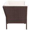 vidaXL Set Divani da Giardino 8 pz con Cuscini in Polyrattan Marrone