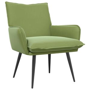 vidaXL Poltrona Verde chiaro Velluto