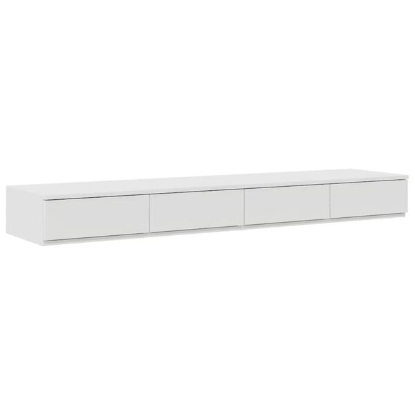 vidaXL Cassetti per letto con cassetto Bianco 150 x 36,5 x 16,5 cm