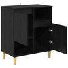 vidaXL Credenza Rovere nero 35 x 60 x 70 cm Legno multistrato