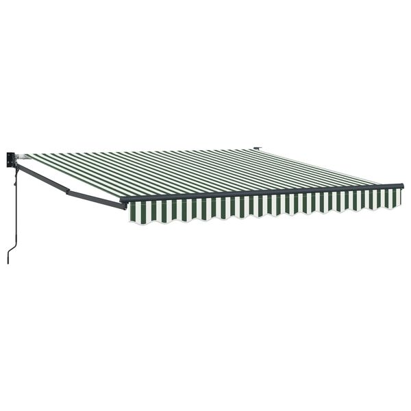 vidaXL Tenda da Sole Verde e Bianco 300 x 250 x 165 cm Poliestere