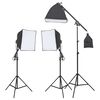 vidaXL Kit per Studio Fotografico con Set Luci, Fondale e Riflettore