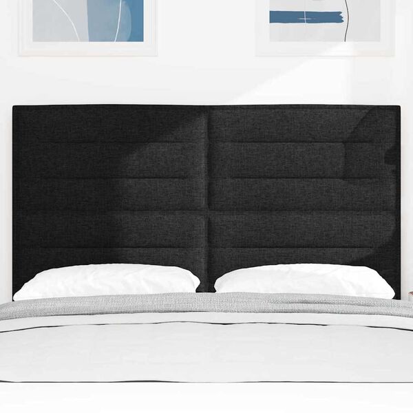 vidaXL Testiera LED con luci a strisce a LED Nero 160 cm Poliestere