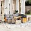 vidaXL Set Divano da Giardino 8 pz con Cuscini Beige in Polyrattan