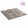 vidaXL Pannelli da parete 48 pcs Grigio Cemento 50 x 50 cm Schiuma XPS