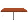 vidaXL Tenda da Sole Retrattile Manuale LED 400x300 cm Arancio Marrone