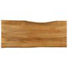 vidaXL Piano Tavolo 140x60x2,5 cm Bordi Vivi in Legno Massello Mango