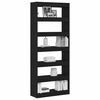 vidaXL Armadio per Libri con lo scaffale Rovere Nero 80 x 30 x 198 cm
