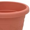 vidaXL Vaso Rotondo per Fiori 6 pcs Rosso Mattone &Oslash; 26 x 21.5 cm