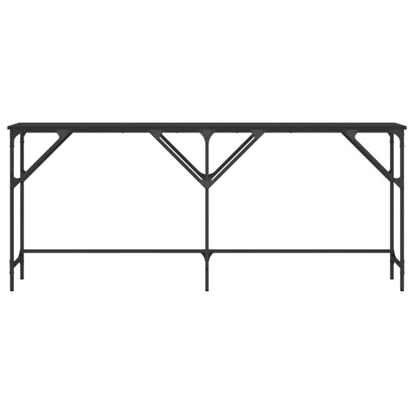 vidaXL Tavolino Consolle Nero 180x29x75 cm in Legno Multistrato