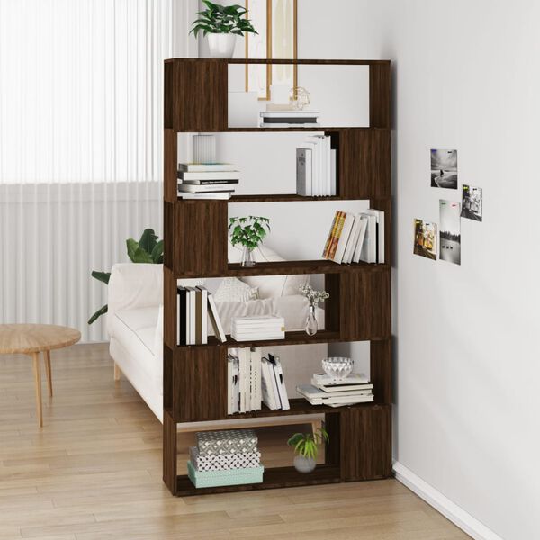 vidaXL Libreria/Divisorio Rovere Marrone 100x24x188 cm