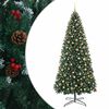 vidaXL Albero di Natale artificiale a cerniera con palline 500 cm