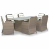 vidaXL Set da Pranzo da Giardino 7 pz in Polyrattan Marrone