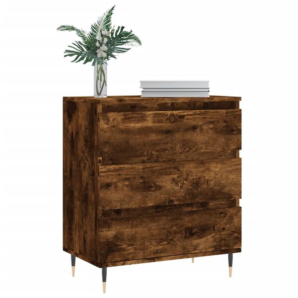 vidaXL Credenza Rovere Fumo 60x35x70 cm in Legno Multistrato