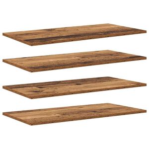 vidaXL Scaffale 4 pcs Marrone 80 x 40 x 1,5 cm Legno multistrato