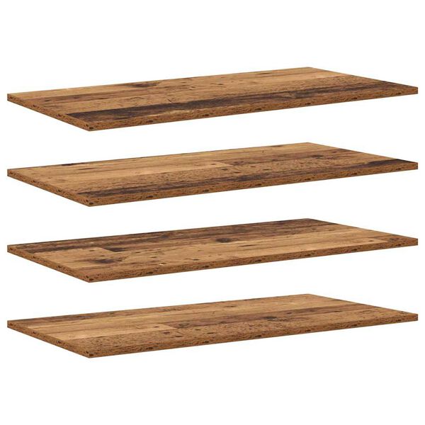 vidaXL Scaffale 4 pcs Marrone 80 x 40 x 1,5 cm Legno multistrato