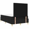 vidaXL Letto a Sorgente LED con materasso Nero 120 x 200 cm Tessuto