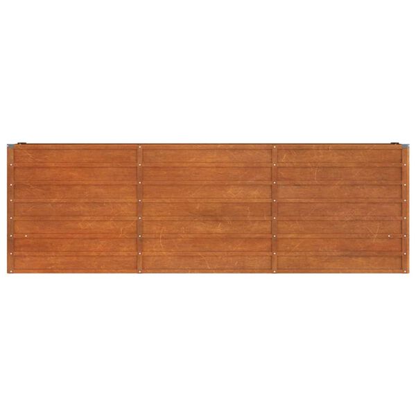vidaXL Letto Rialzato da Giardino Ruggine 240x40x77 cm Acciaio Corten
