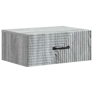 vidaXL Mobiletto da notte a muro Grigio Sonoma 49 x 34,5 x 20 cm