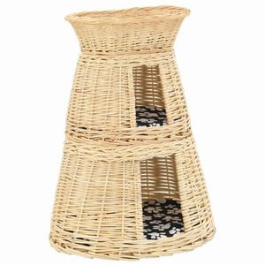 vidaXL Set Ceste per Gatti con Cuscini 3 pz 47x34x60cm Salice Naturale