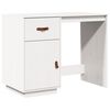 vidaXL Scrivania Bianca 95x50x75 cm in Legno Massello di Pino