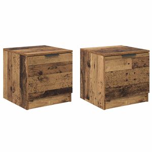 vidaXL Armadietto per letto 2 pcs Legno vecchio 40 x 39 x 40cm