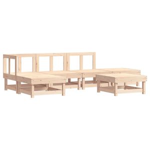 vidaXL Set Salotto da Giardino 6 pz in Legno Massello di Pino