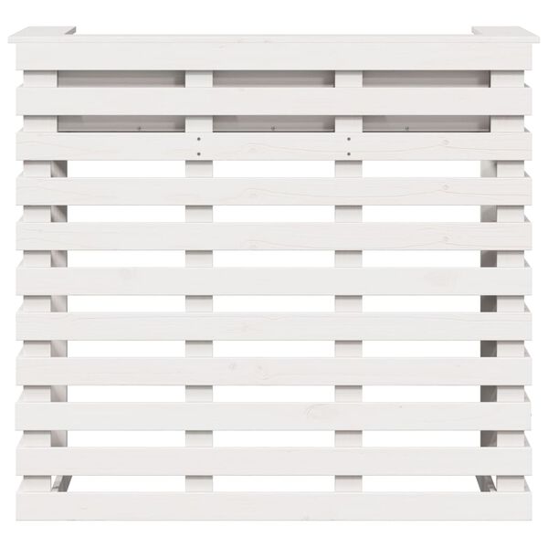 vidaXL Tavolo Bar da Esterno Bianco 113,5x50x103cm Legno Massello Pino