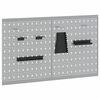 vidaXL Pannello per attrezzi 2 pz Grigio 100 x 1 x 60 cm Acciaio