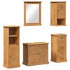 vidaXL Set di mobili per il bagno VIGO 5 pz Marrone miele