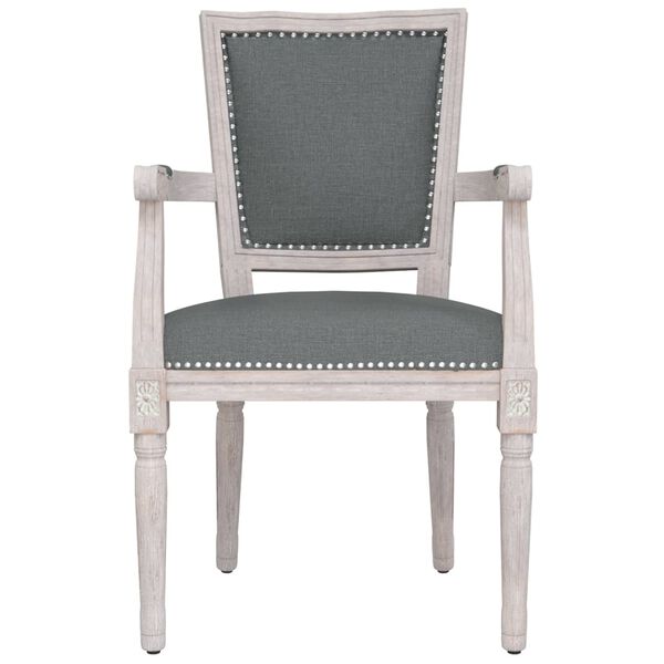 vidaXL Sedia da Pranzo Grigio Scuro in Tessuto