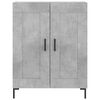 vidaXL Credenza Grigio Cemento 69,5x34x180 cm in Legno Multistrato