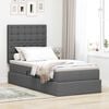 vidaXL Letto con contenitore e materasso Grigio scuro 100 x 200 cm