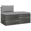vidaXL Set Divani da Giardino su Pallet 2 pz con Cuscini Massello Pino
