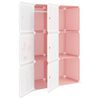vidaXL Scaffale Portaoggetti per Bambini con 6 Cubi Rosa in PP