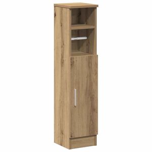 vidaXL Mobile da Bagno con Portarotolo Rovere Artigianale 20,5x22x90cm