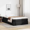 vidaXL Letto con contenitore e materasso Nero 120 x 190 cm