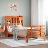 vidaXL Letto Libreria senza Materasso Marrone Cera 100x200 cm in Pino