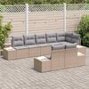 vidaXL Set Divano da Giardino 8 pcs Beige e grigio polyrattan