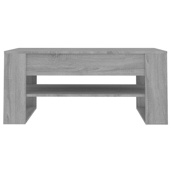 vidaXL Tavolino da Salotto Grigio Sonoma 102x55x45cm Legno Multistrato