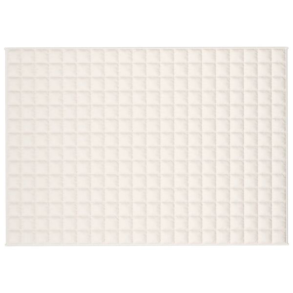 vidaXL Coperta Ponderata Crema Chiaro 135x200 cm 6 kg Tessuto