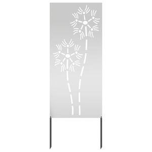 vidaXL Schermo per privacy in giardino Traforo Argento 50 x 140 cm